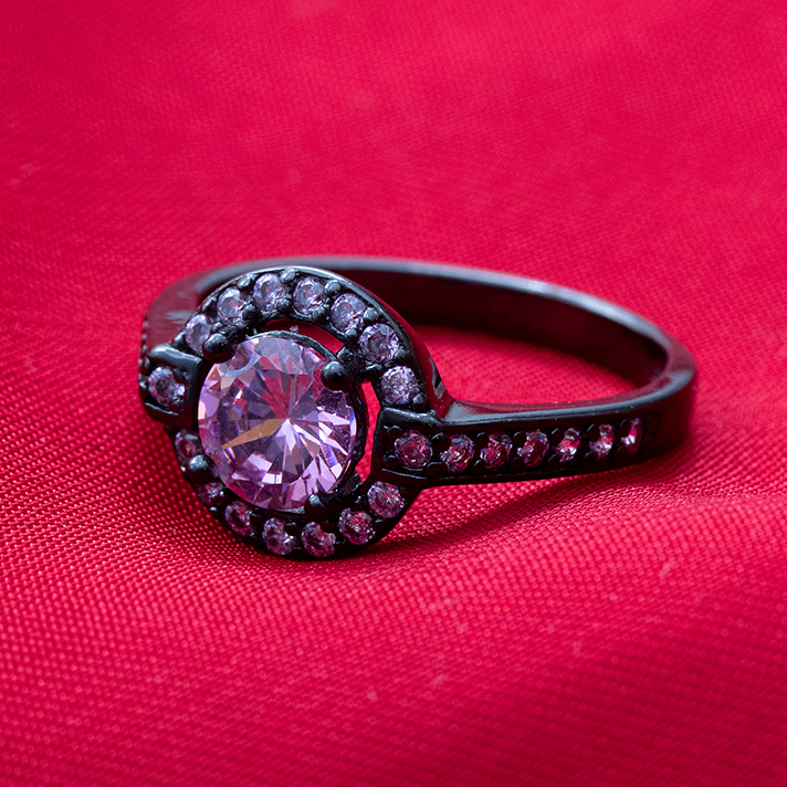 Bright Pink Antique Ring